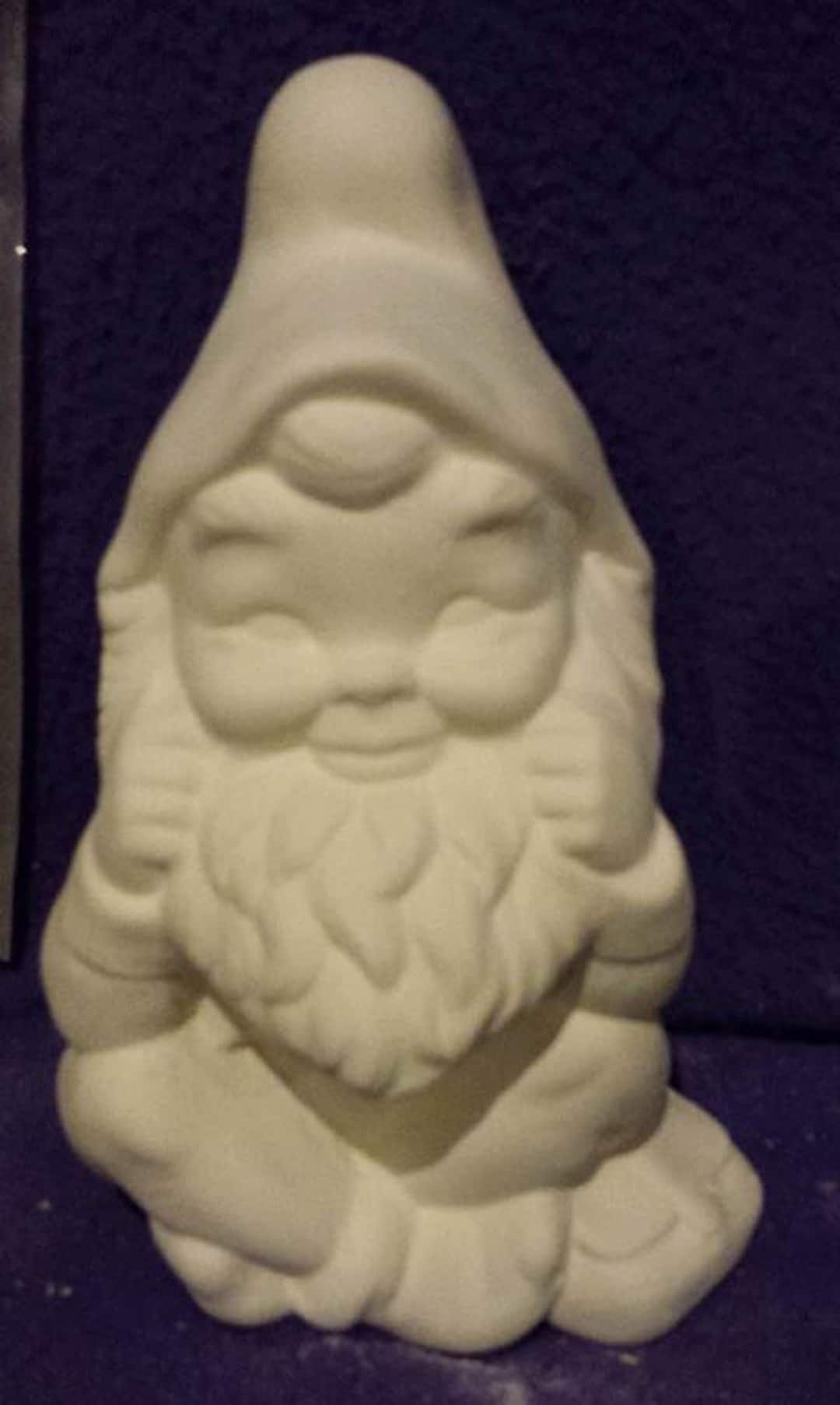 Gnome Sitting 8 Ceramic Bisque, Ready to Paint Etsy