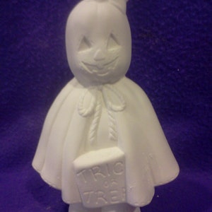 Pumpkin Ghost 7" Ceramic Bisque ready to paint