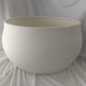 Large Bowl Planter 12" x 8" Ceramic Bisque, Ready To Paint