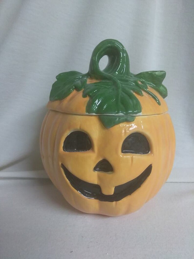 Pumpkin Candy Dish Container 6 X 4 Ceramic Bisque Etsy