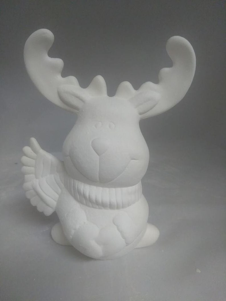 Blitzen Reindeer 7 Ceramic Bisque Ready to Paint Etsy