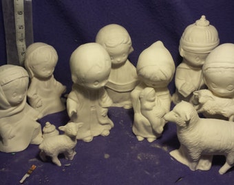 SP Nativity 10 piece ready to paint Ceramic Bisque