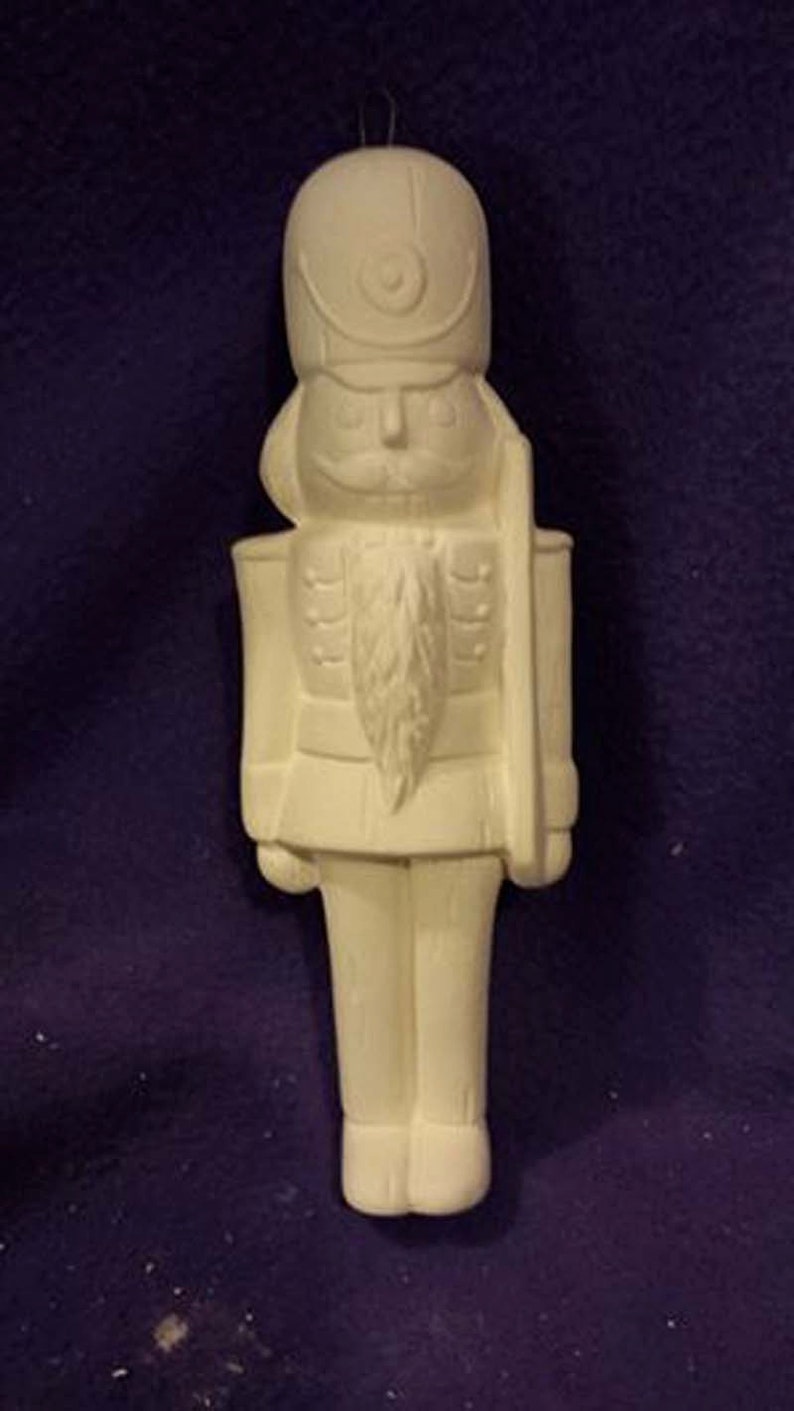 Nutcracker Ornament 6 3 Ready to Paint Ceramic Bisque Etsy