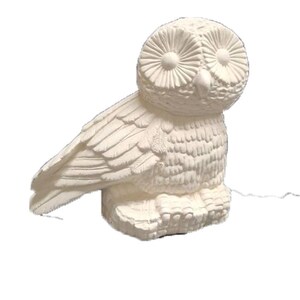 Male Owl 7&quot; Ceramic Bisque, Ready to Paint