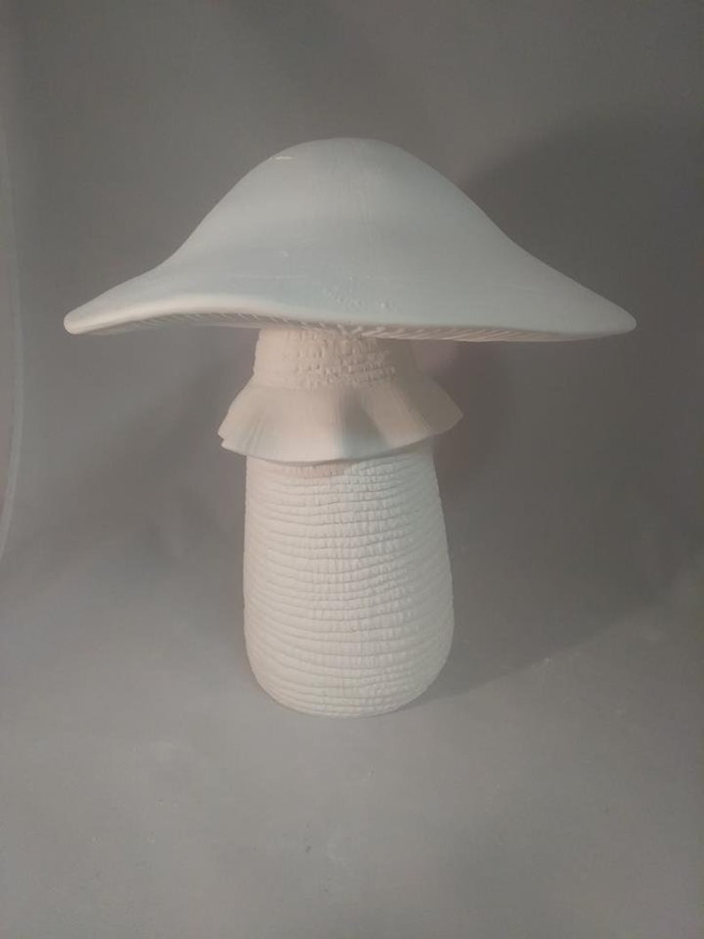 MB1419 Garden Mushroom In Ready To Paint Cone 04 Ceramic Bisque By