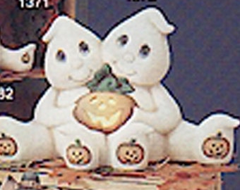 Halloween Cuddle Ghosts 7" x 12" Ceramic Bisque, Ready To Paint