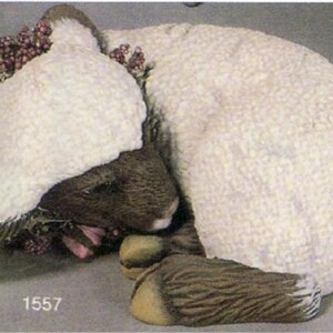 Sleeping Lamb Ceramic Bisque - 10 Inch Ready To Paint Ceramic Sheep