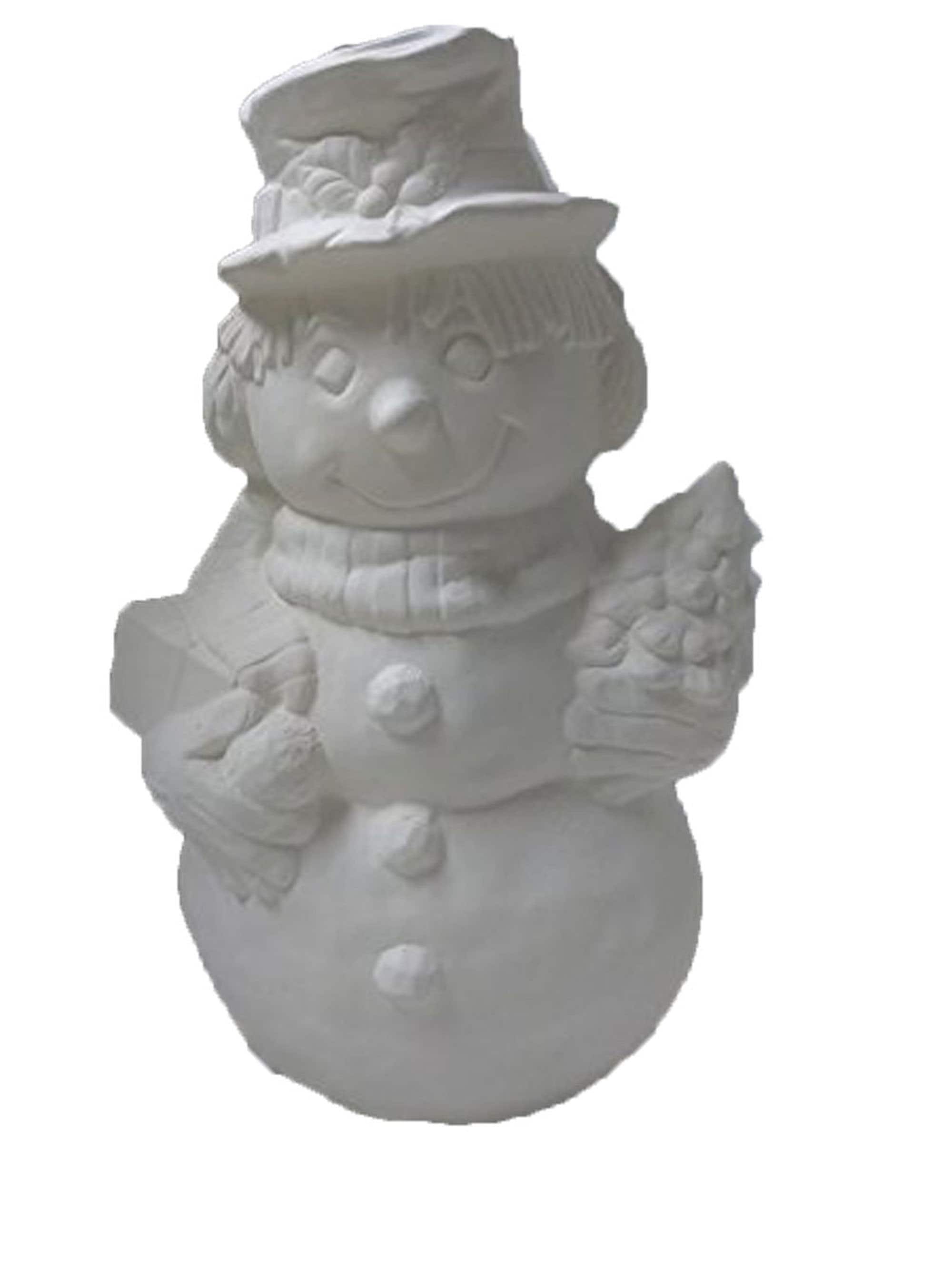 Frosty The Snowman 9" Ceramic Bisque, Ready To Paint