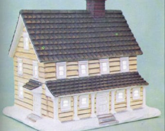 Country Manor Village House 6" x 6" x 5" Ceramic Bisque, Ready To Paint
