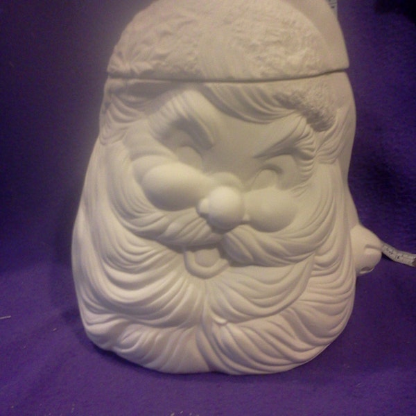 Provincial Santa Cookie jar / Cannister 12" x 8" ready to paint