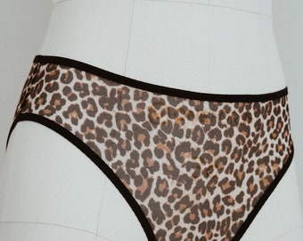 Crotchless Leopard print panties. Open crotch panties and See through. Sexy panties with leopard print all sizes and Plus size.