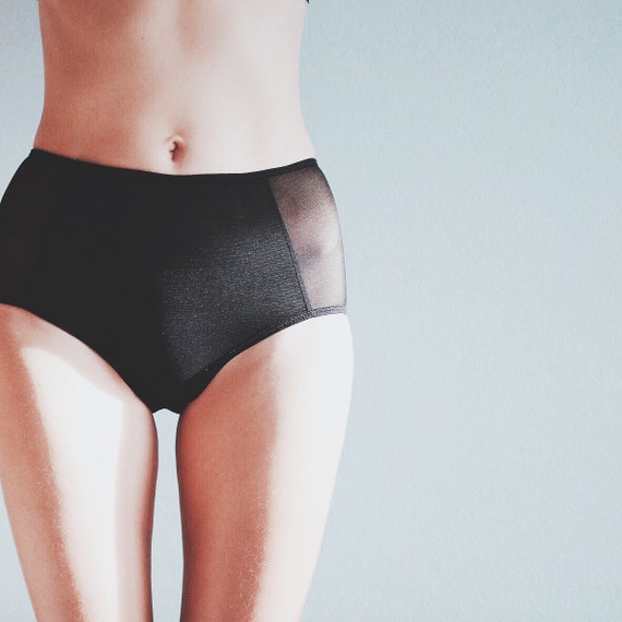 Black Mesh Fabric Panties. Hipster Style Panties. All Size. Etsy UK