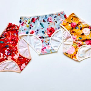 Panties High waist GOTS Organic hipster Panties 3-pack. Cotton panties. Certified organic cotton. Handmade. Woman panties.