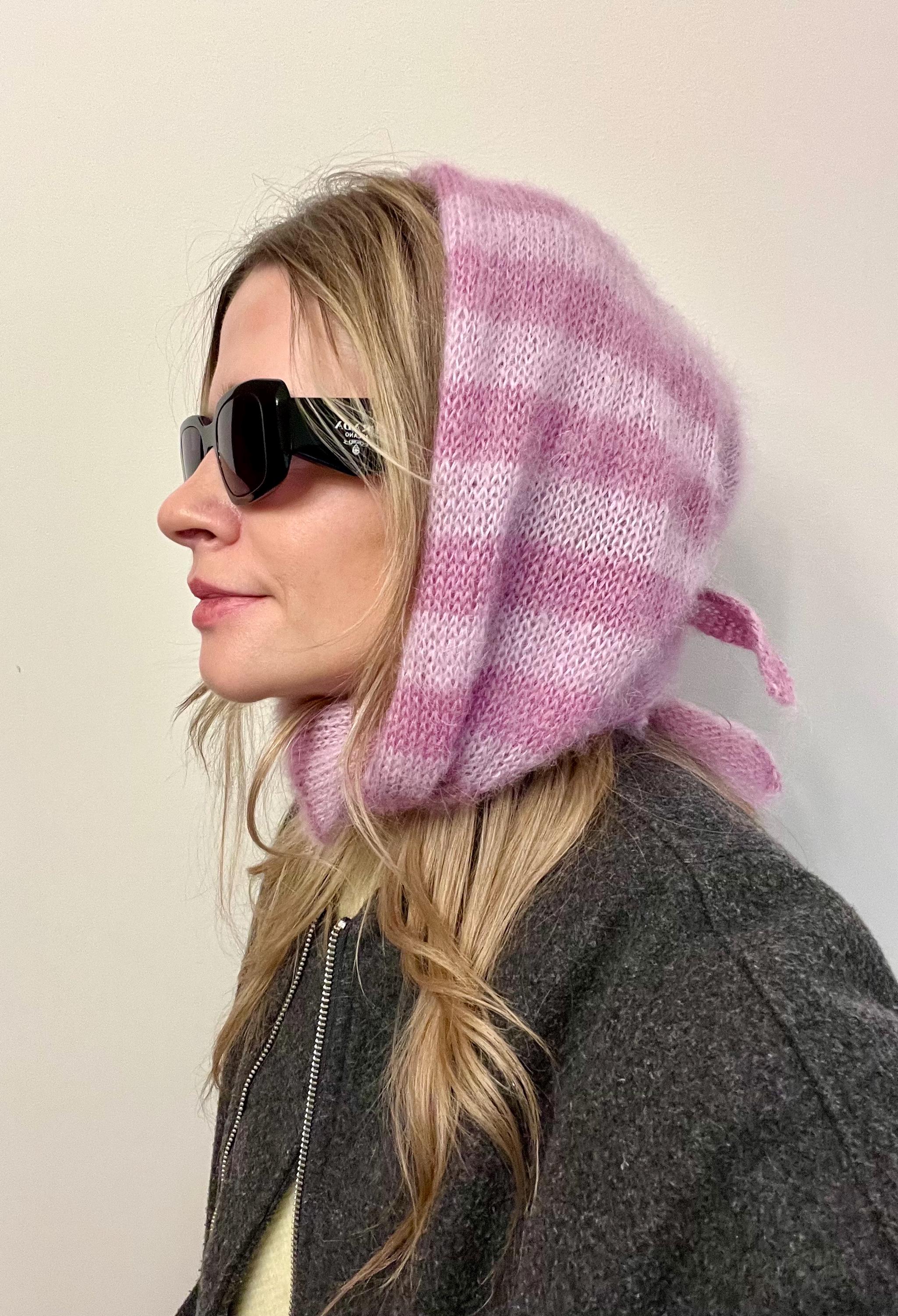 Vertical Stripe Skinny Scarf by Egretta Garzetta