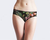 Tropical flower patterned briefs by Egretta Garzetta handmade underwear