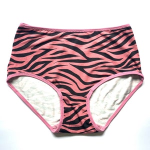 Brazilian Cut Zebra Print Pink Bikini Panty - Snazzy