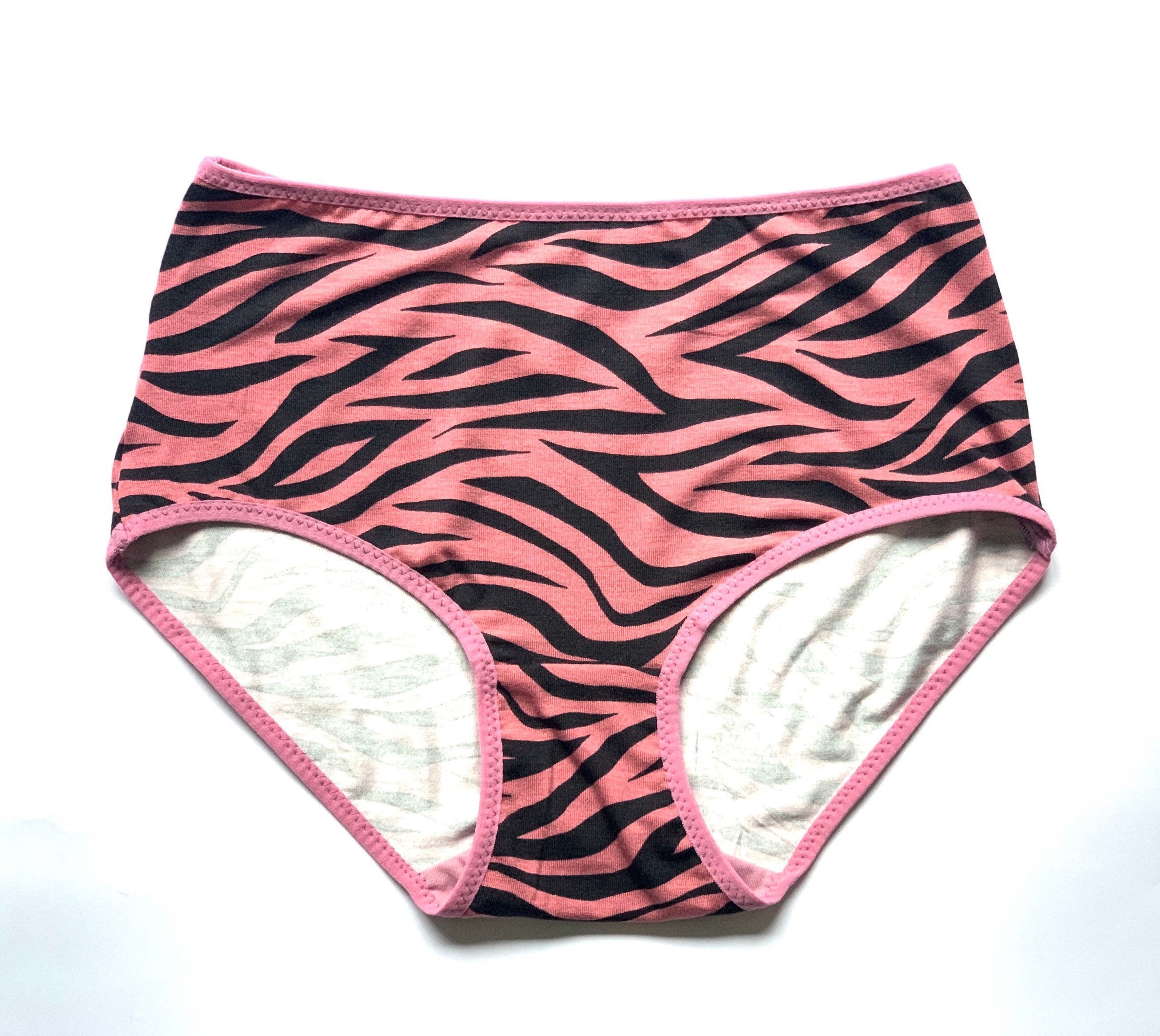 Old Pink ZEBRA: Medium High Style Panties. All Sizes. - Etsy