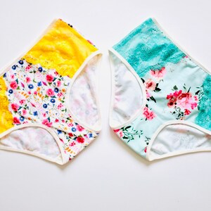 GOTS Organic Panties 2-pack. Cotton panties. Certified organic cotton. Handmade. Medium high hipster style Woman panties.