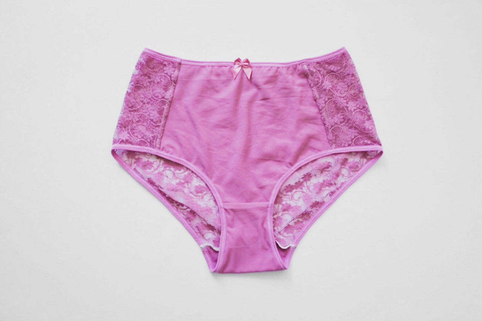 Vintage Lacy Hipster Style Panties. Lace and Elastic Mesh. Etsy