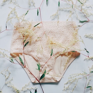 Panties for women. Hipster style Panties. Handmade Lingerie in all Sizes, gifts for her, beige color.