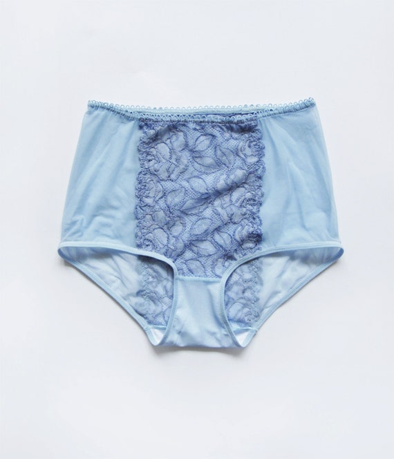 Items similar to XL size, Light blue lace High waisted panties by