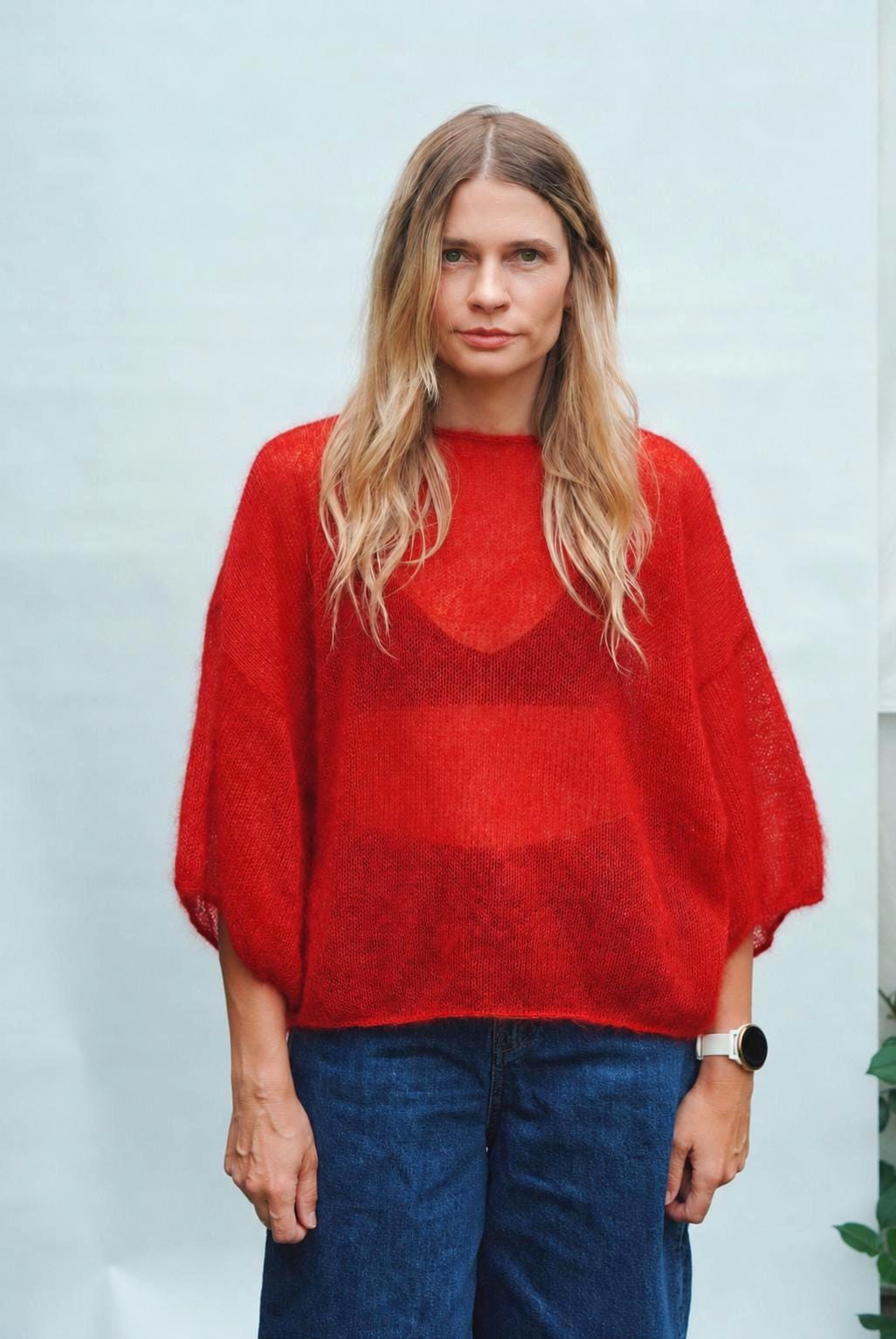 Sheer Mohair Sweater by Egretta Garzetta