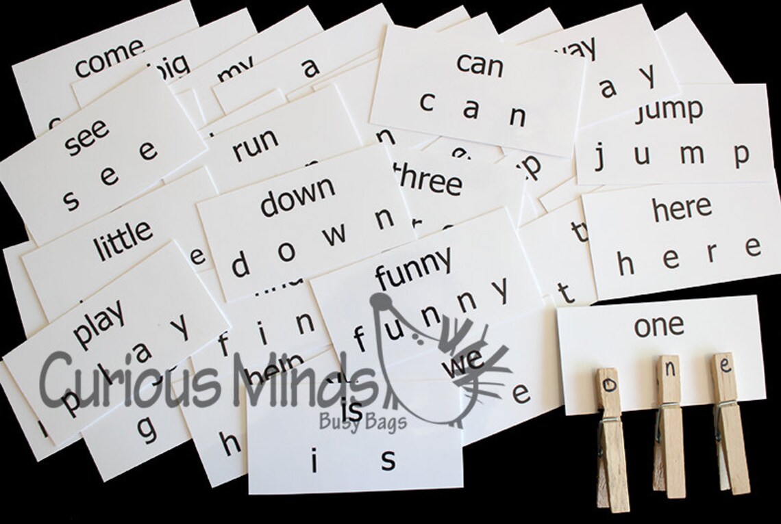 Dolch Sight Word Busy Bag learning Activity for Toddlers and Etsy