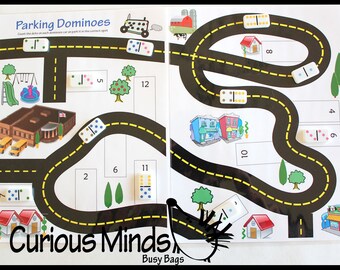 PDF FILE - Parking Dominoes Number Activity
