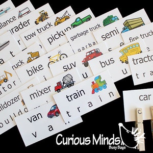 PDF Word kaarten - huis, huisdieren, dierentuin, Bugs, auto's en vrachtwagens, Sealife, School, eten, boerderij, kleding, body