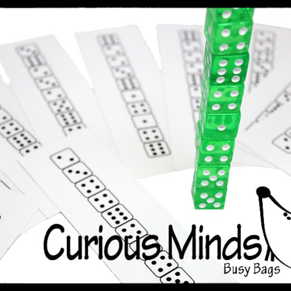 PDF DOWNLOAD - Busy Bag:  Dice Patterns - Number Learning Activity / Puzzle