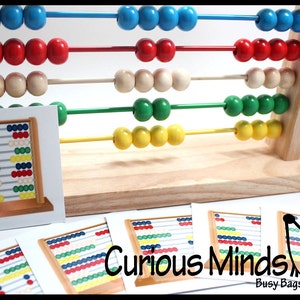 SOMENTE CARTÕES - Cartões padrão Abacus - Educacional, Montessori, OT - Brinquedo de aprendizagem, Brinquedo infantil, Jogo de aprendizagem, Educacional