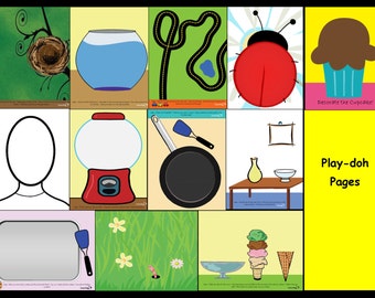 PDF - you print - Play-doh activity pages. Busy Bag