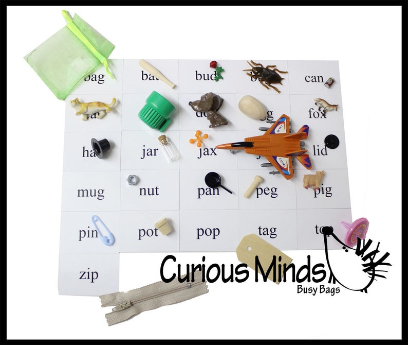 Montessori Alphabet Objects CVC Word Mini Objects With Word Etsy Montessori alphabet objects cvc word mini objects with word etsy