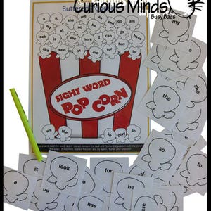 PDF Sight Word Busy Bag (learning activity) for Toddlers and young children.  FREE SHIPPING - you print
