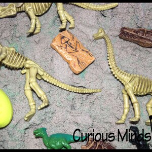 Dinosaur Dig Excavation Sensory Bin Toy - Dino Skeleton, Fossil Game - Etsy