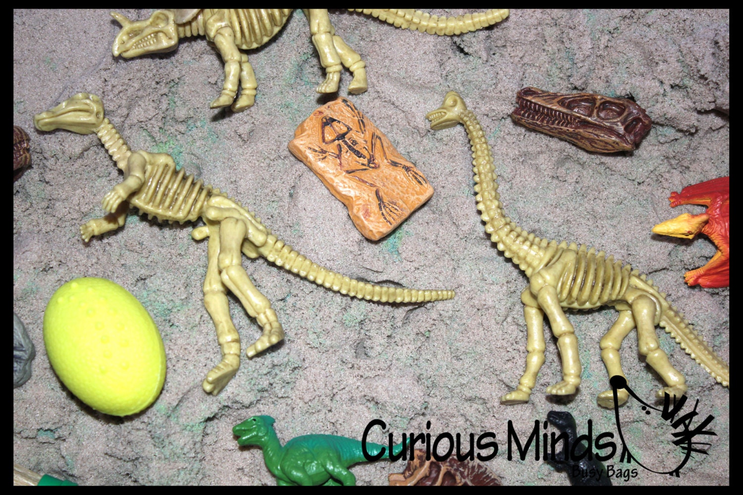 Dinosaur Dig Excavation Sensory Bin Toy - Dino Skeleton, Fossil Game - Etsy