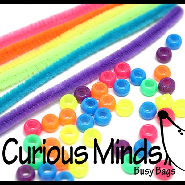 Busy Bag (learning activity) Pipe cleaner beading