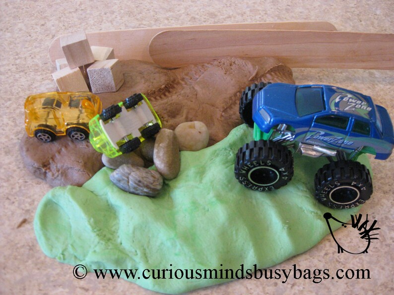 Monster Truck Playdoh Kit Inspire creativity. Busy Bag Etsy
