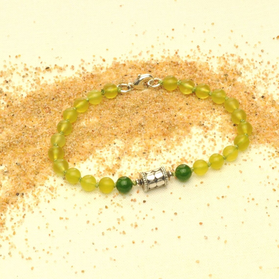 Shades of Green Jade Bracelet Etsy