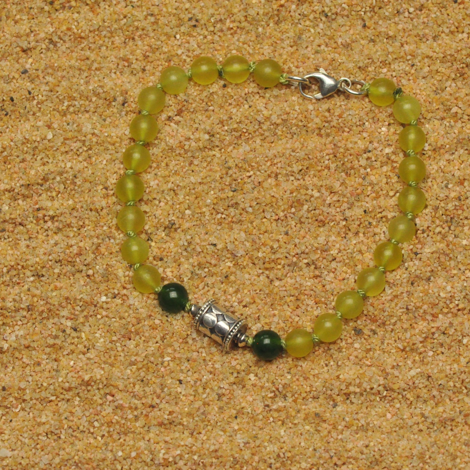 Shades of Green Jade Bracelet Etsy