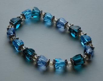 Seaglass Beaded Stretch Bracelet