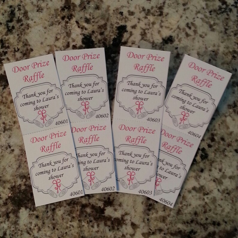 Perforated Bridal Shower Door Prize Raffle Tickets Etsy