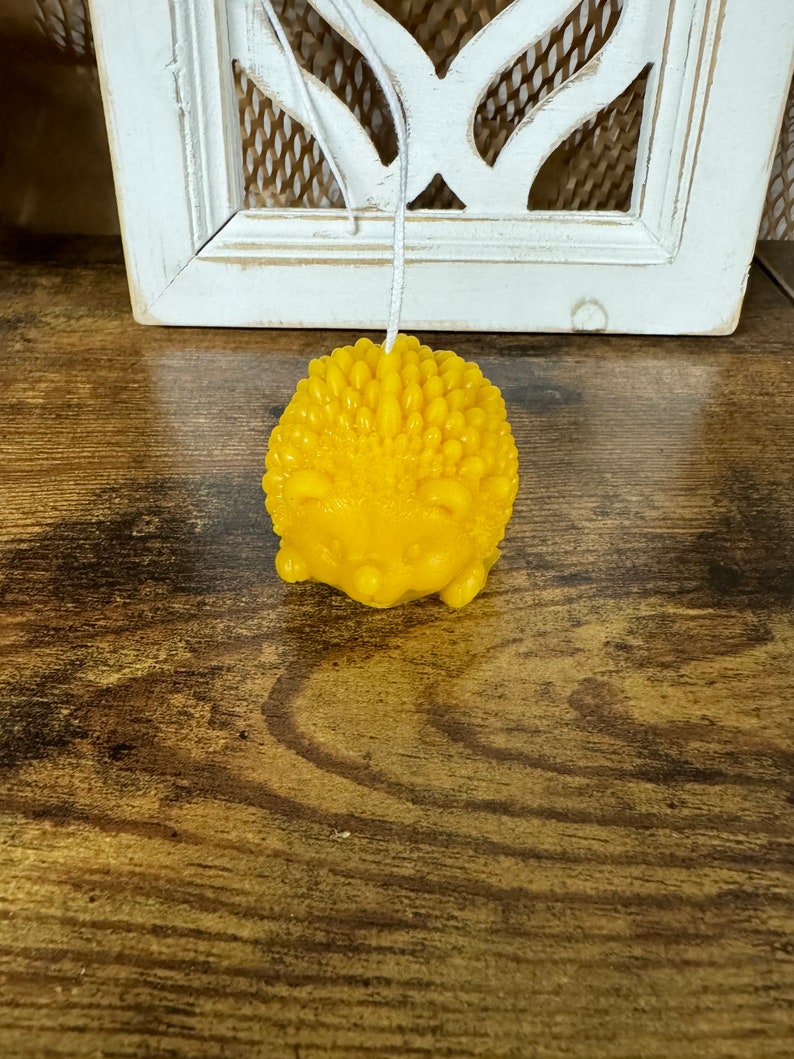 Pure Beeswax Hedgehog Candle