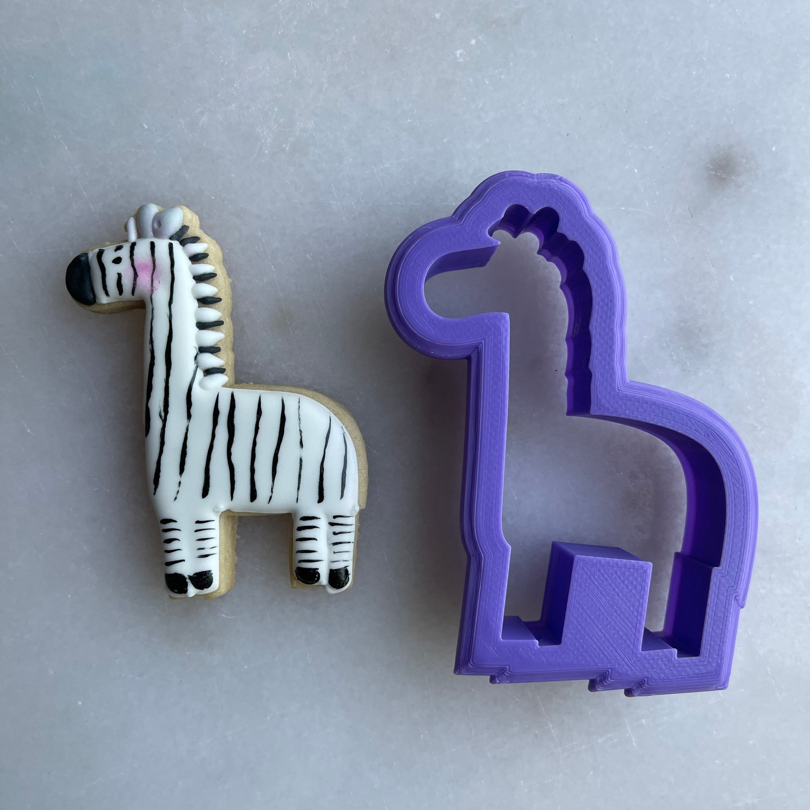 Zebra Finished Cookie Cutter 3.5 Inches Tall Etsy