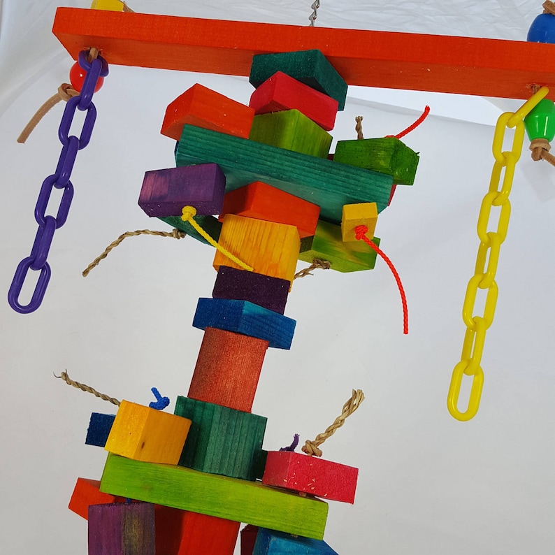 Extra Large Parrot Toy THE WOOD PILE Macaw African Grey Etsy