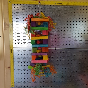 EXTRA LARGE  parrot toy* the wood forager * macaw*cockatoo*african grey