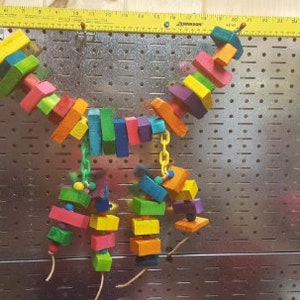 PAPAGEIEN-WÜRFELBRÜCKE** große Papageien-Spielpuppe