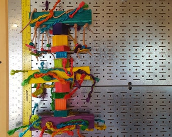 大型オウムのおもちゃ *BLOCKS N' KNOTS ** コンゴウインコ *ヨウム *オウム *コニュア