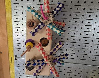 NEW design!! **GO NUTS** large  foraging refillable parrot toy macaw african grey cockatoo conure