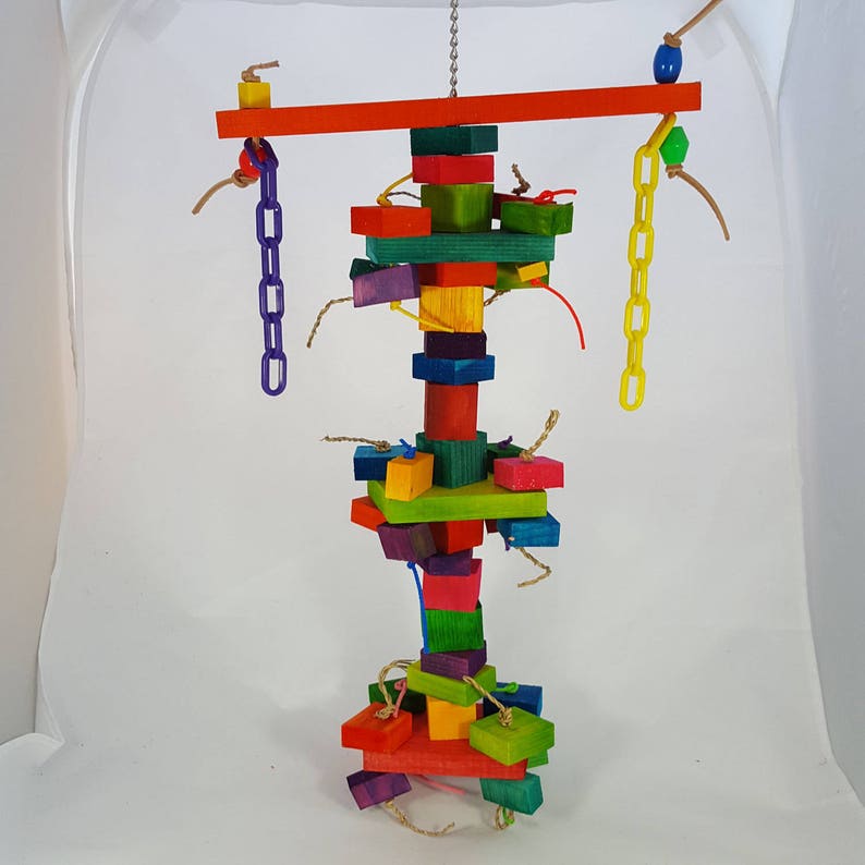 Extra Large Parrot Toy THE WOOD PILE Macaw African Grey Etsy